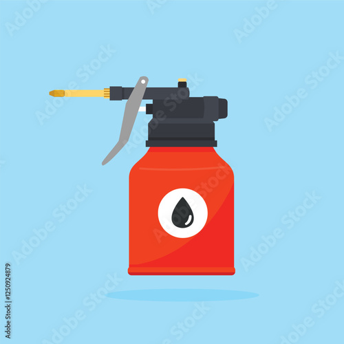 Oiler Icon. Cartoon illustration of lubricant and oil spray for web isolated