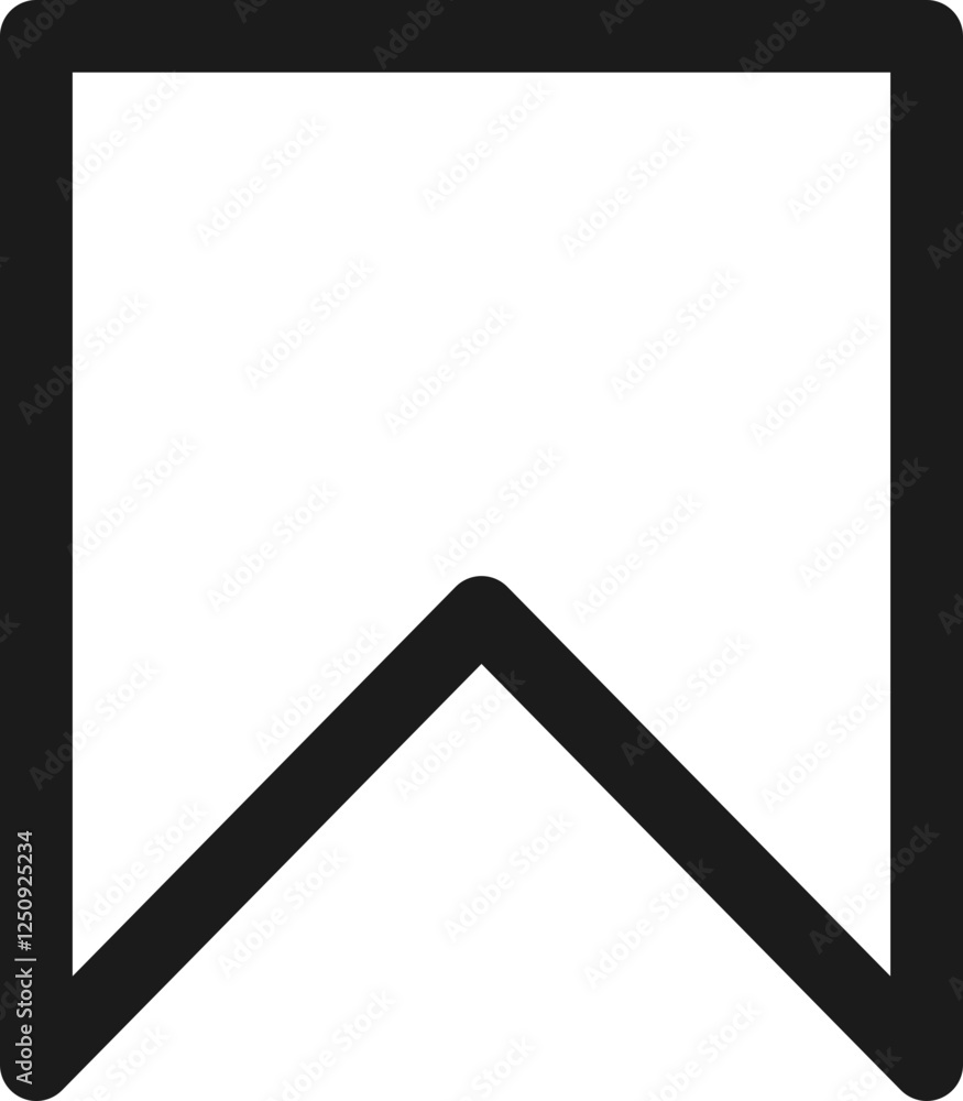 Bookmark Icon in Black Outline