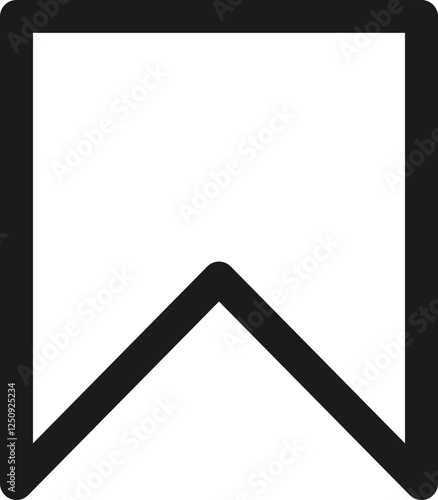 Bookmark Icon in Black Outline