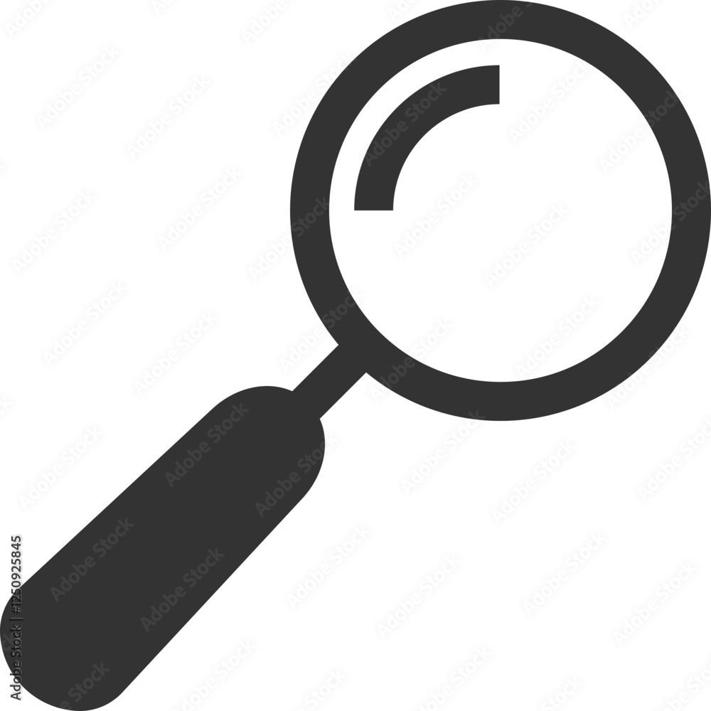 Minimalistic Magnifying Glass Icon Minimalistic Magnifying Glass Icon