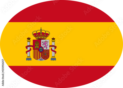 Spanish Flag Oval Icon
