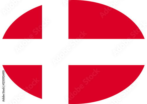 Danish Flag Oval Icon Free Download Danish Flag Oval Icon - GFXLoad