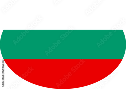 Bulgarian Flag Semi-Oval Icon