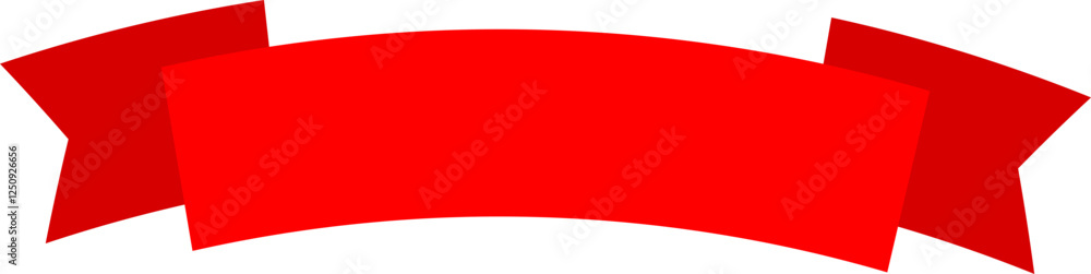 Naklejka premium Red Curved Ribbon Banner Icon Design