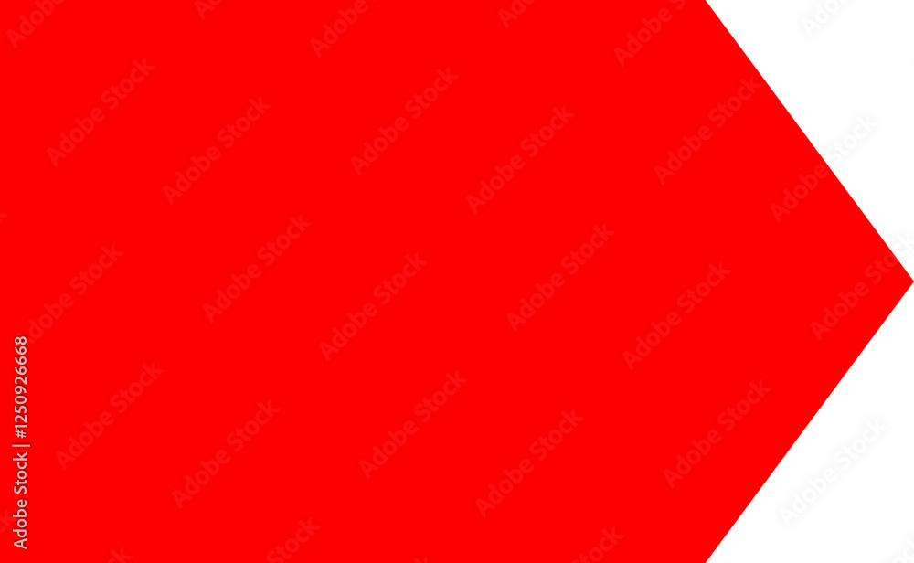 Red Rectangular Banner with Triangular Cut Red Rectangular Banner with Triangular Cut