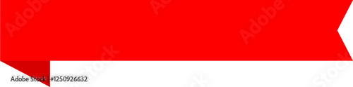 Free Download Red Arrow Banner with Folded Tail Design - GFXLoad