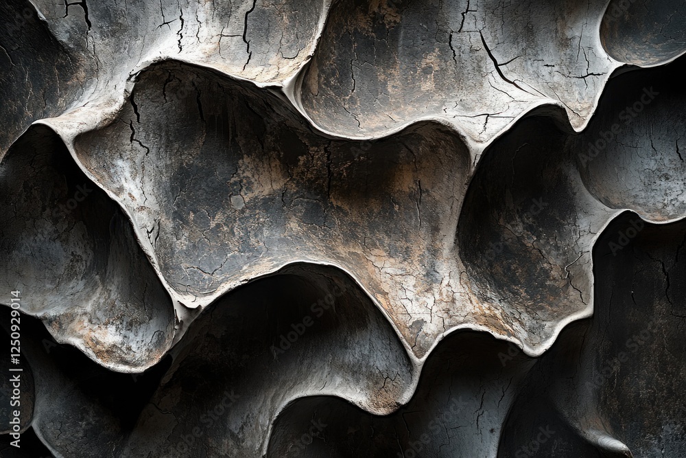 Obraz premium Eroded desert rock texture, close-up, abstract background, design element