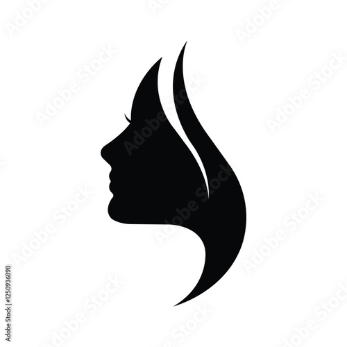 woman silhouette logo vector