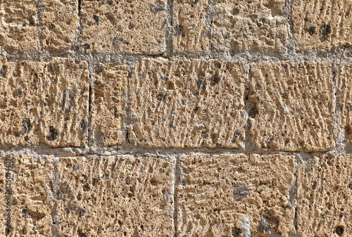 Canvas Print background of the volcanic stone called tuff used by the ancient Italian peoples