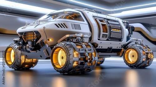 Futuristic Lunar Rover, Sci-Fi Vehicle - Sci-fi and futuristic themes