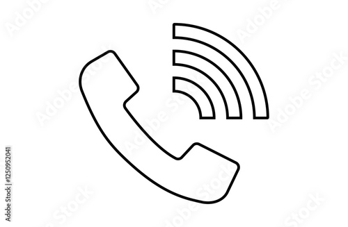 受話器アイコンモノクロ