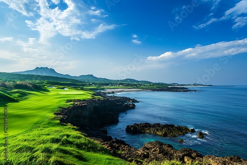 Picturesque Coastal Golf Course with Dramatic Scenery