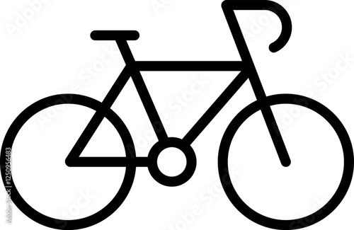 Bicycle vector symbol black
