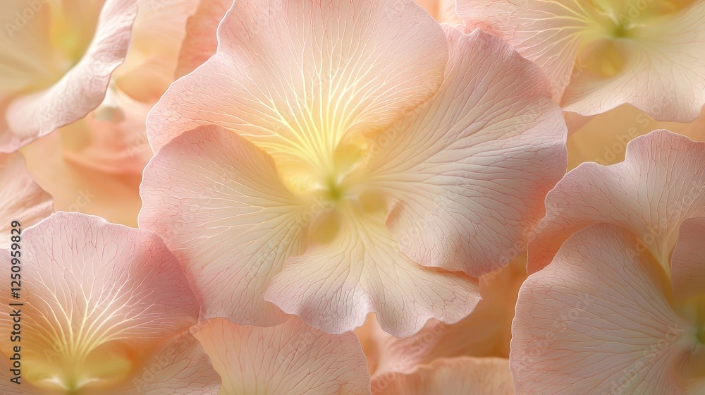Delicate Soft Pink Flower Petals with Gentle Light Shine Delicate Soft Pink Flower Petals with Gentle Light Shine