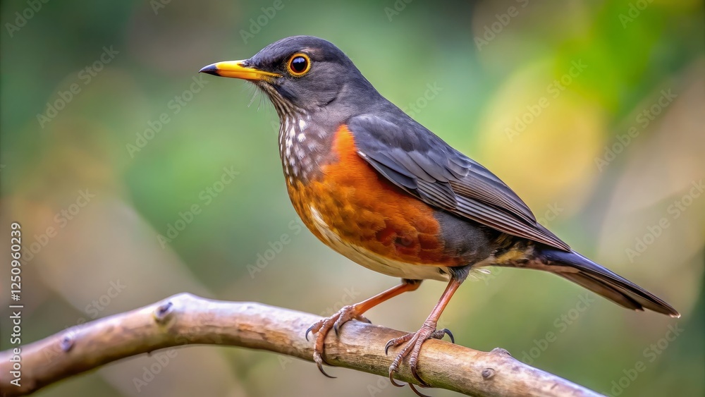 Close-Up of a Colorful Bird Perched on a Branch in Nature Close-Up of a Colorful Bird Perched on a Branch in Nature