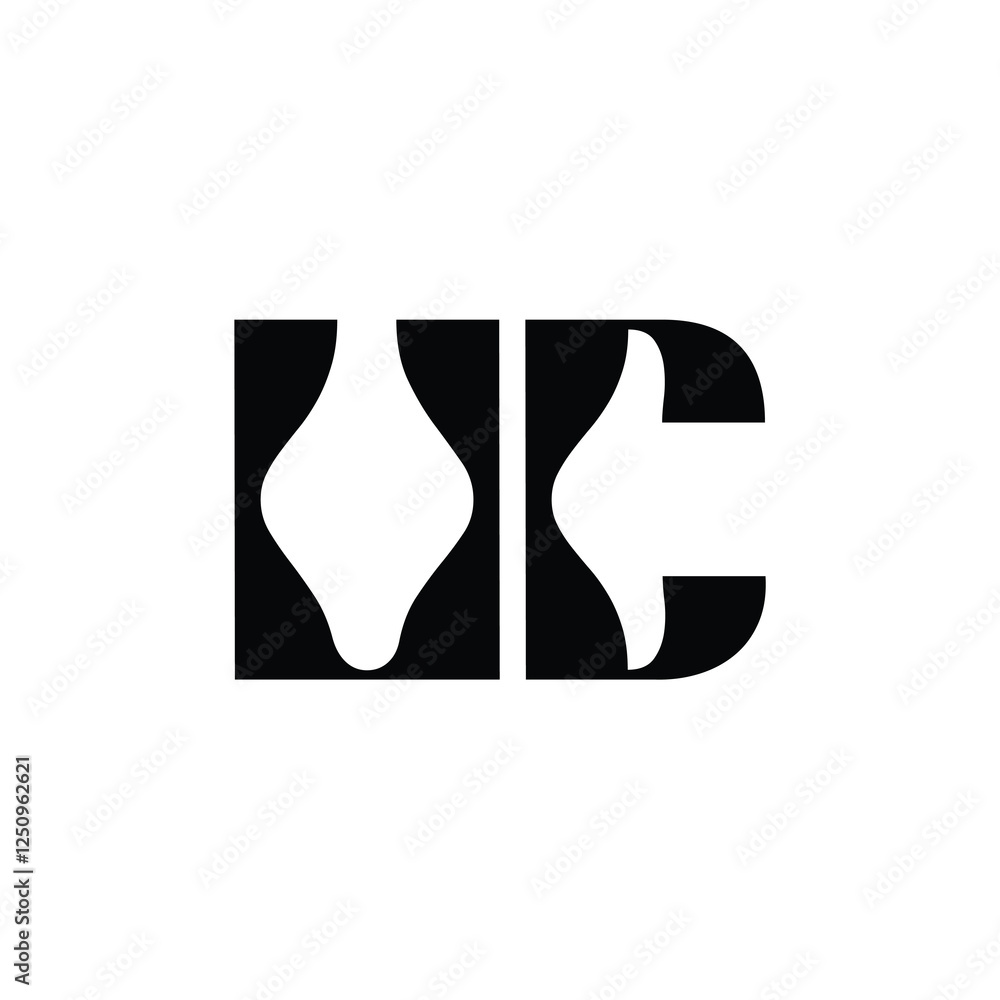 UC monogram logo design letter text name symbol monochrome logotype alphabet character simple logo UC monogram logo design letter text name symbol monochrome logotype alphabet character simple logo