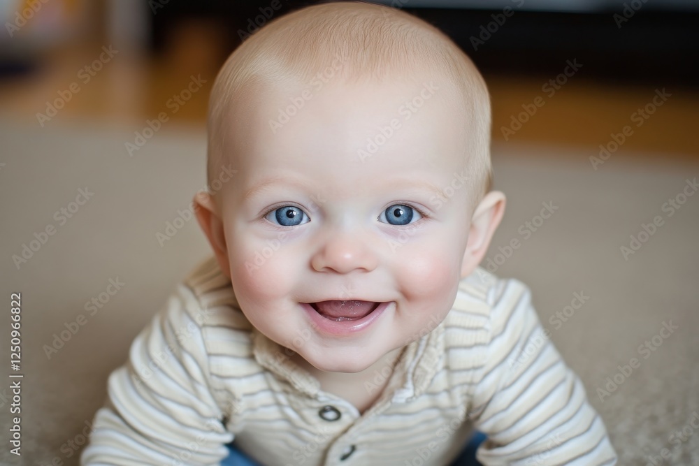 Adorable Baby Boy with Bright Blue Eyes Adorable Baby Boy with Bright Blue Eyes