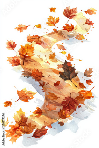 Autumn_leaves_drift_across_a_watercolor_painted_puddle,_reflections_blurring_the_edges_of_the_bright_orange_and_yellow_hues.