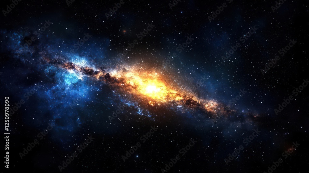 Fototapeta premium Colorful Spiral Galaxy in Deep Space
