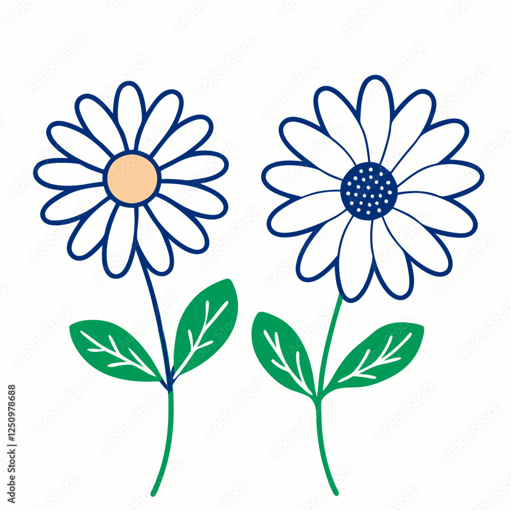 Fototapeta premium vector illustration of a camomile
