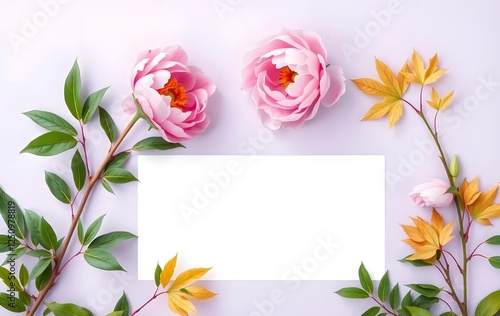 Wallpaper Mural Spring Lavender Peony & Maple Composition background Torontodigital.ca