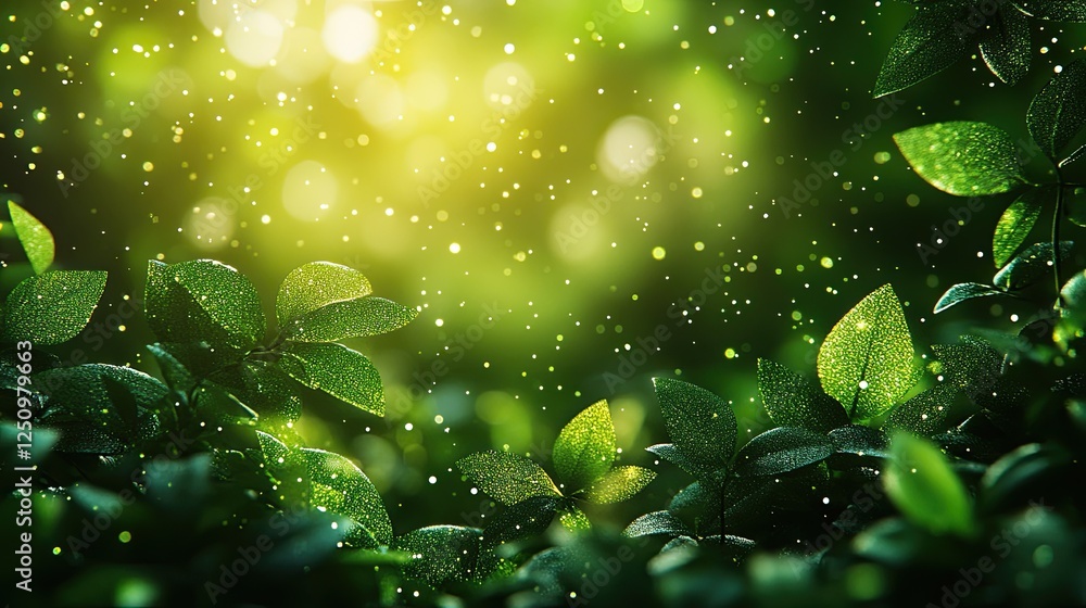 A soft, blurred background featuring gradients of green hues with light spots creating a bokeh effect, A soft, blurred background featuring gradients of green hues with light spots creating a bokeh effect,