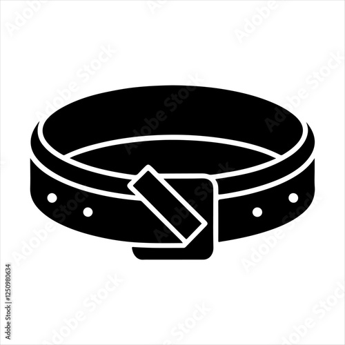 Solid Vector Icon for Belt Accessories