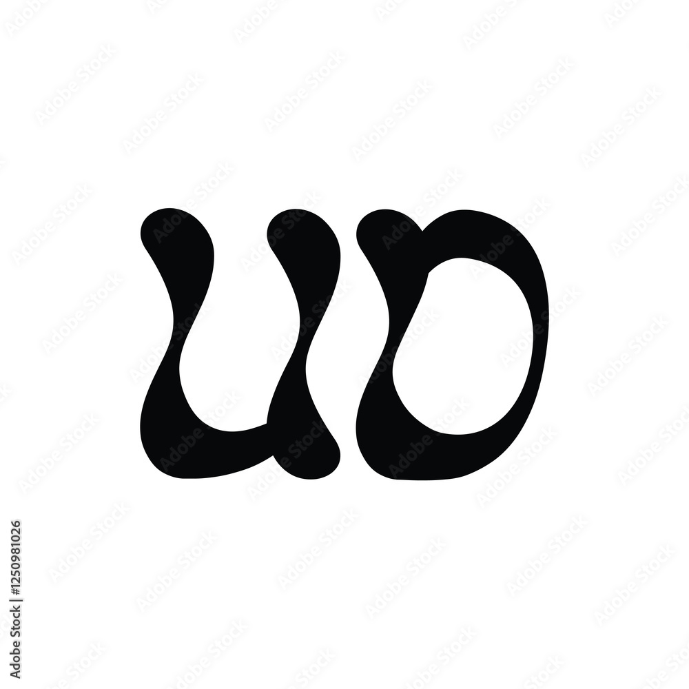 UD monogram logo design letter text name symbol monochrome logotype alphabet character simple logo UD monogram logo design letter text name symbol monochrome logotype alphabet character simple logo