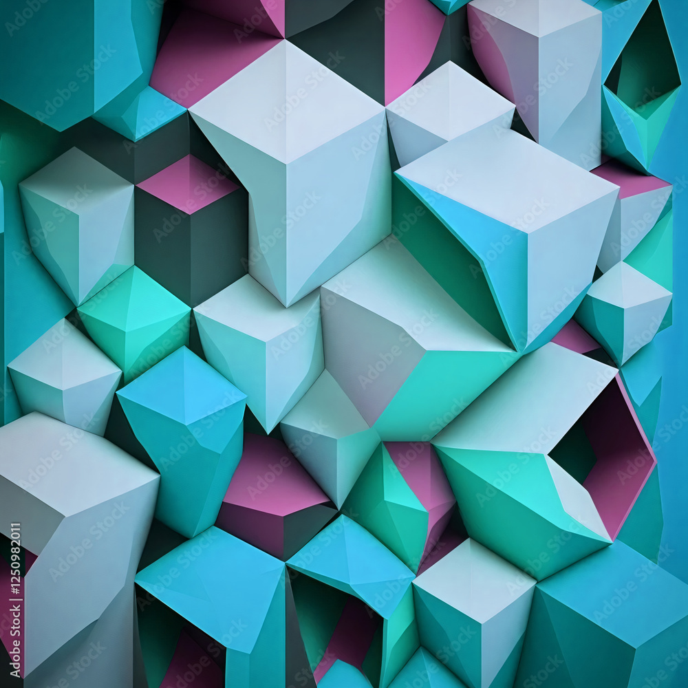 Obraz premium Elegant geometric 3d low poly structure background