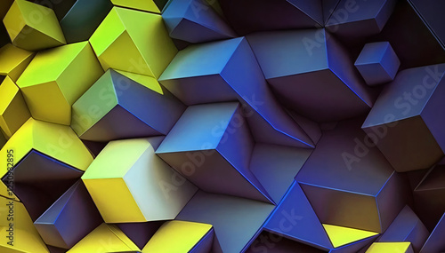 Elegant geometric 3d low poly structure background photo