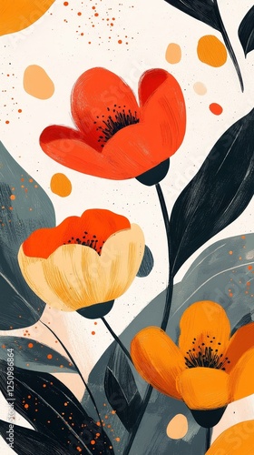 Abstract Floral Illustration.
