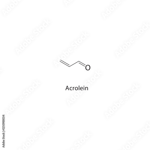 Allyl acetate skeletal structure.Ester compound schematic illustration. Simple diagram, chemical structure.