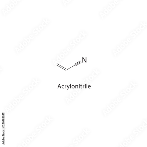 Allyl alcohol skeletal structure.Alcohol compound schematic illustration. Simple diagram, chemical structure.