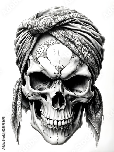 skull on black