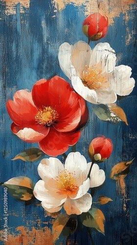 Floral Oil Painting.