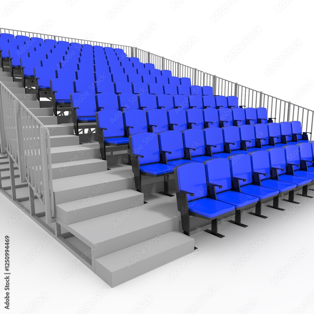 Fototapeta premium 3d render Bleachers design element. Furniture