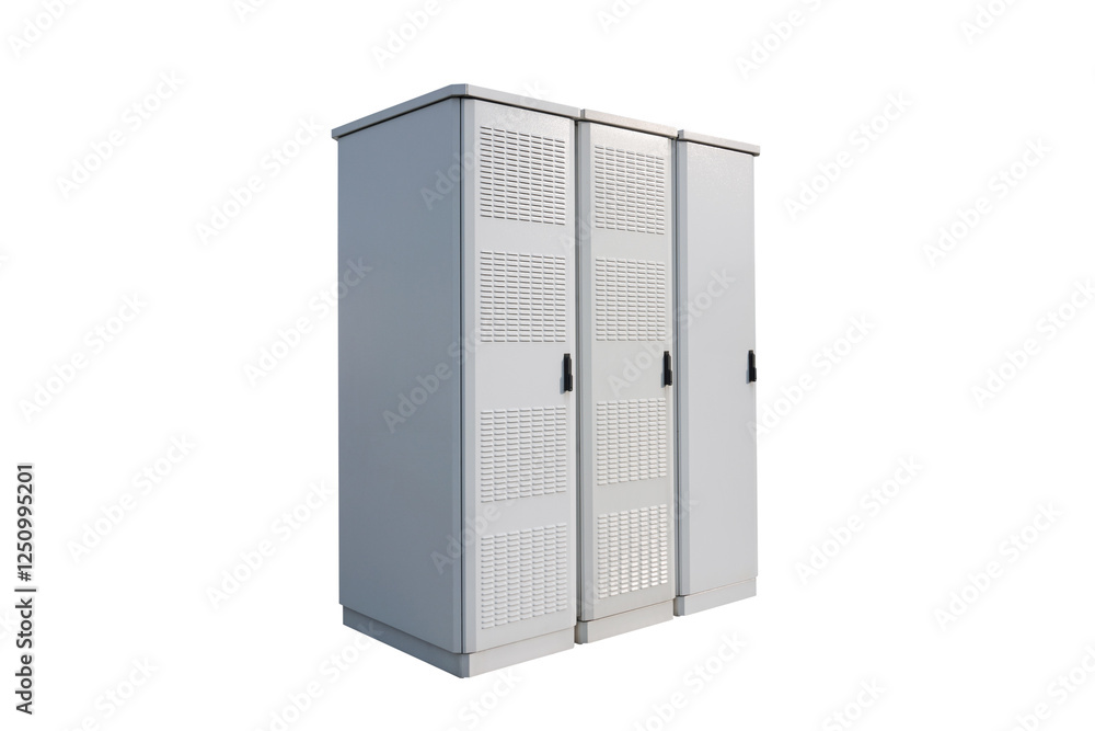 metal cabinets for storing electrical equipment isolated on white background metal cabinets for storing electrical equipment isolated on white background