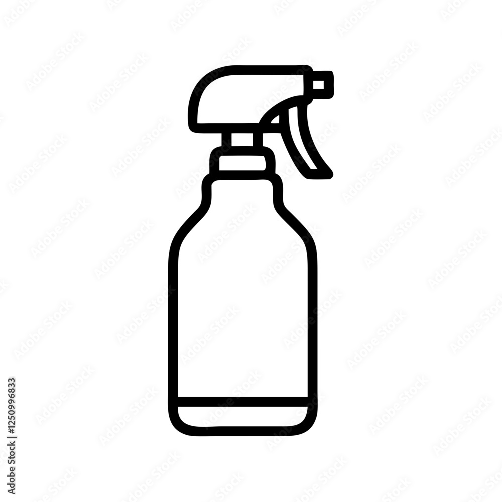 Spray bottle vector icon outline illustration, essential tool for dispensing liquids in gardening Spray bottle vector icon outline illustration, essential tool for dispensing liquids in gardening