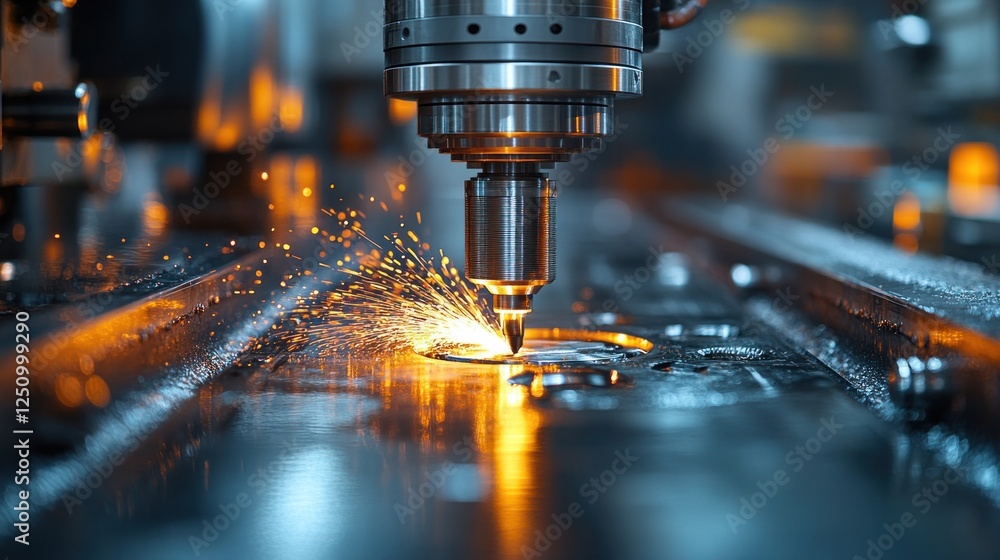 CNC machining sparks metal cutting factory CNC machining sparks metal cutting factory