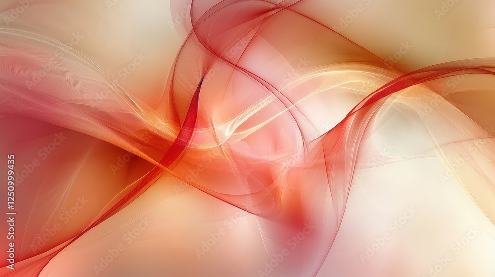 Naklejka premium Abstract Red Orange and Gold Sheer Fabric Texture Background