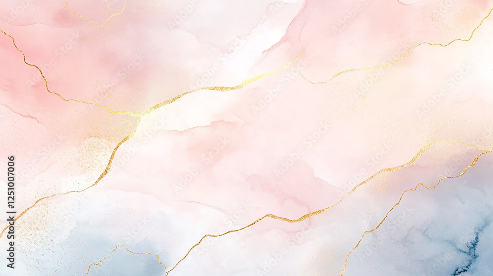 Pink and Gold Watercolor Abstract Background Pink and Gold Watercolor Abstract Background