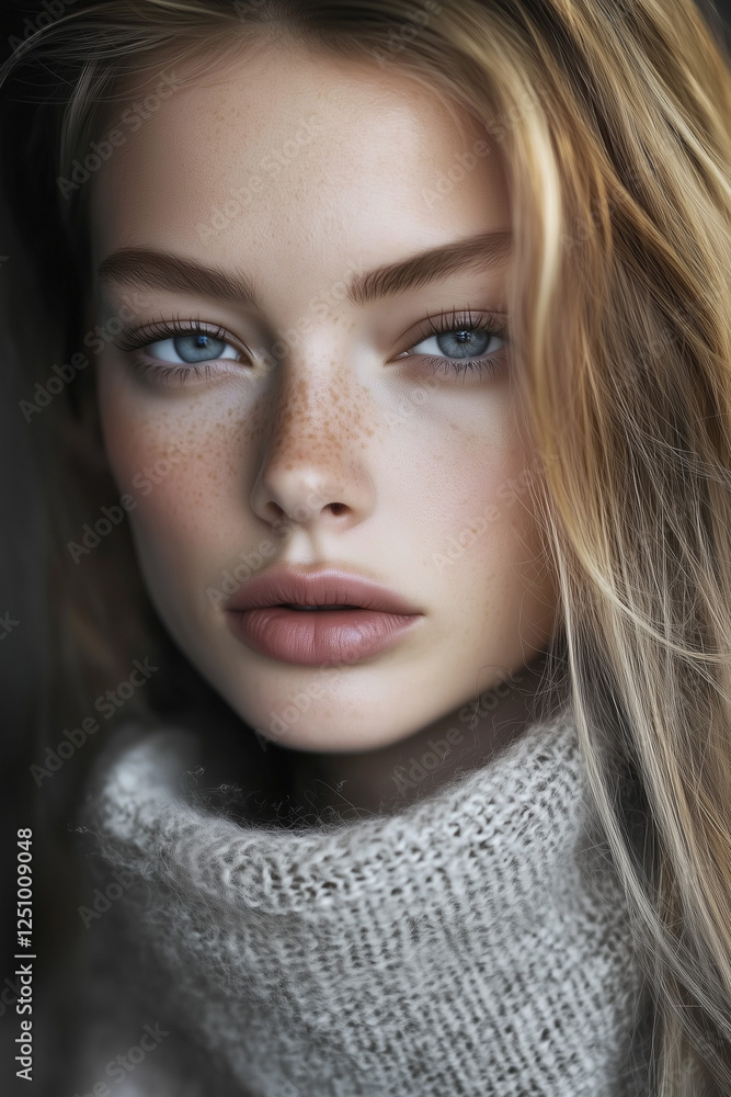 Naklejka premium Editorial Fashion Magazine Photo – Beauty Portrait of a Glamorous Woman