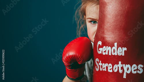 Starkes Mädchen kämpft gegen Geschlechterstereotypen im Boxring

 photo