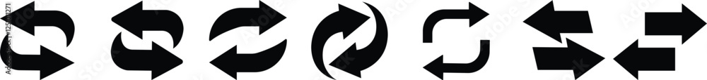 Refresh icon set.Containing data, strategy, planning, research solid icons collection. Vector illustration. For website design, logo, app, template, ui. Refresh sign, reload sign. Circular arrows. Refresh icon set.Containing data, strategy, planning, research solid icons collection. Vector illustration. For website design, logo, app, template, ui. Refresh sign, reload sign. Circular arrows.