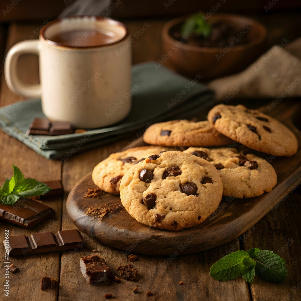 A warm batch of freshly baked cookies, golden-brown and soft, with the aroma of sweetness. A warm batch of freshly baked cookies, golden-brown and soft, with the aroma of sweetness.
