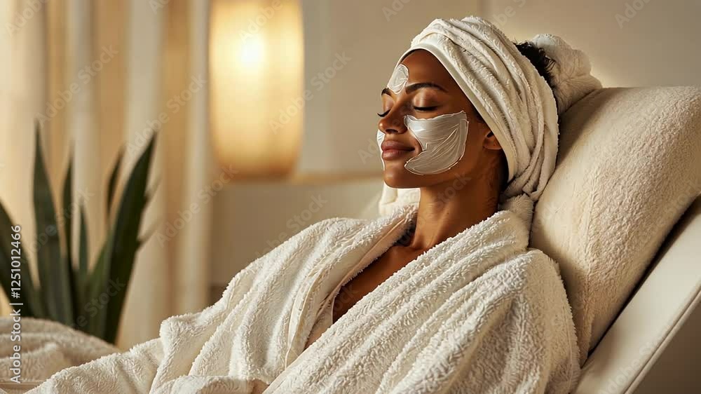 Self Care Moment with Hydrating Face Mask in Studio Setting Self Care Moment with Hydrating Face Mask in Studio Setting