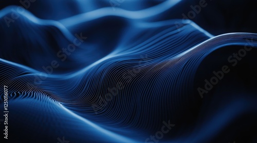 Wallpaper Mural Abstract blue lines on dark background. Magic light effects. Graphic concept for your design Torontodigital.ca