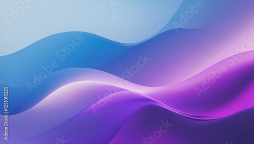 Soft Waves of Blue and Purple

