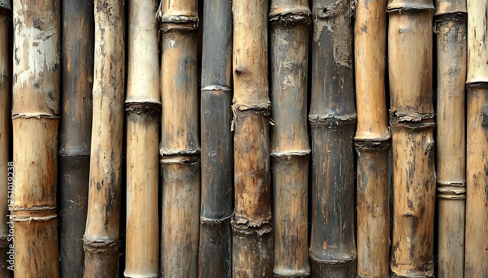 Aged bamboo fence wall texture Aged bamboo fence wall texture