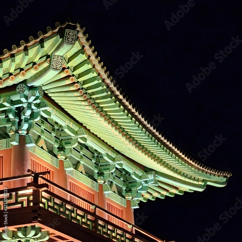 Donggung Palace and Wolji Pond, Gyeongju, South Korea photo